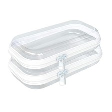 Clear Hard Plastic Zipper Case,2Pcs clear zipper case Professional-Grade