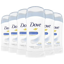Dove Anti-Perspirant Deodorant Original Clean 2.60 oz Pack of 6   New, Exp 04/26