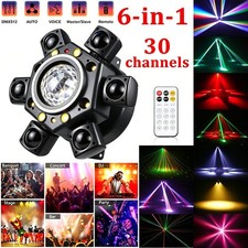 6 Arm Moving Head DJ Light Rotating Disco Stage Laser Strobe Light Show Control