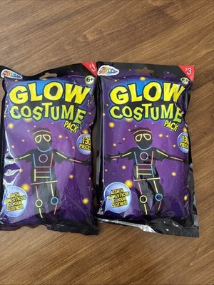 Grafix Glow Costume Pack Glow In The Dark 136 Pieces NEW