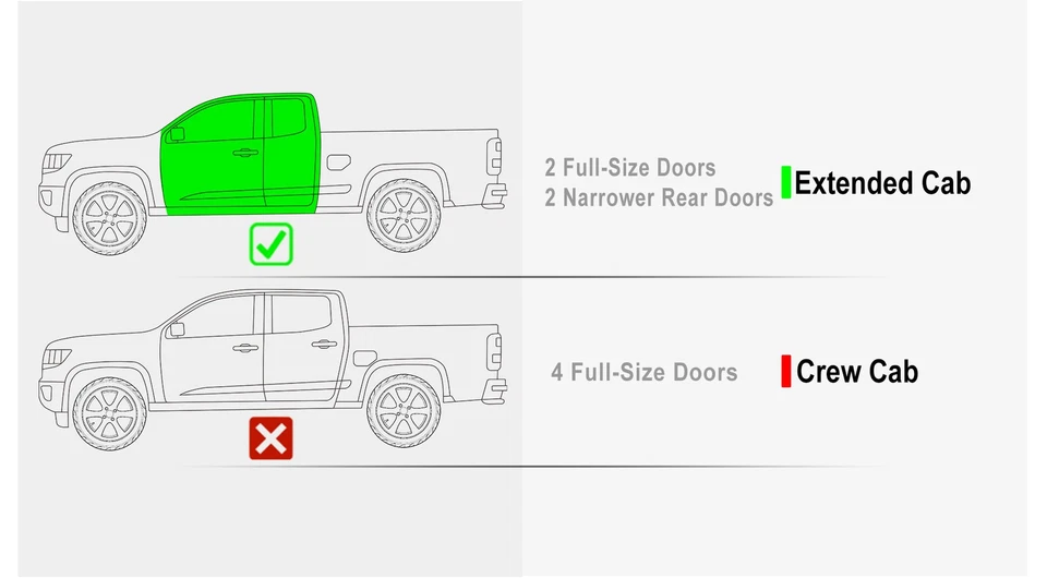 Escalones de bolsillo de acero inoxidable APS Armor Fit 15-25 Colorado Canyon cabina extendida Foto 2 de 4