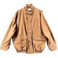 Bulwark Excel FR Bomber Jacket Men XL Brown Flame Resistant Work Utility Skater