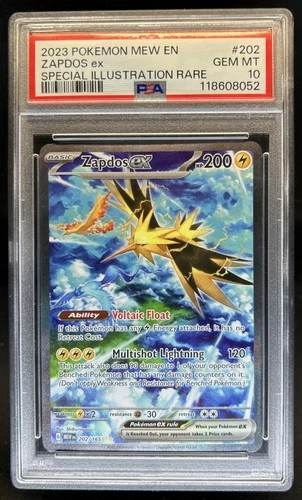 2023 Pokemon SV 151 Zapdos ex Special Illustration Rare #202/165 PSA 10 GEM MINT