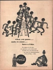 Original 1954 Coca Cola ( Coke ) vintage print ad, advertising marines g6