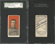 T206 Frank Chance Red Portrait Cubs HOF ~~ SGC 10 1 ~~ Piedmont 150 Set Break!
