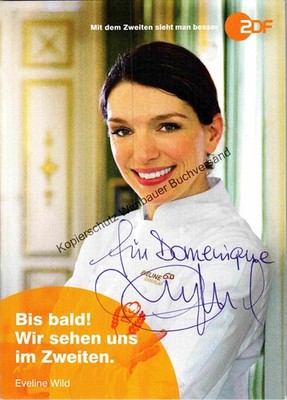 Original autograph Eveline Wild /// TV cook ORF ZDF /// autograph a 348747