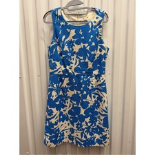 J. Crew Blue and Cream Floral Mini Sheath Dress