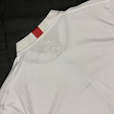Nike Golf Tiger Woods ADV Dri Fit Mock Blade Polo CT3799 100 Pure Platinum Sz L