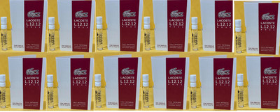 12 Vial LACOSTE L.12.12 ROSE EAU INTENSE For Women 0.04 oz Eau de Toilette Spray