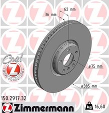 1x ZIMMERMANN Bremsscheibe FORMULA F 150.2917.32 f�r BMW X5 X6 E71 E70 F15 E72