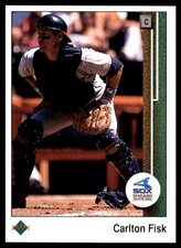 Carlton Fisk 1989 Upper Deck #609 White Sox MLB READ FREE SHIPPING AutographDen