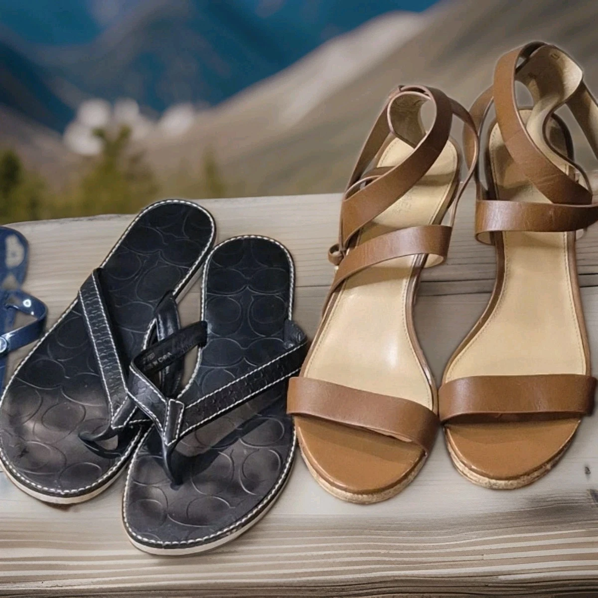 Coach Women's Leather Upper Flip Flop Sandals for sale | eBay