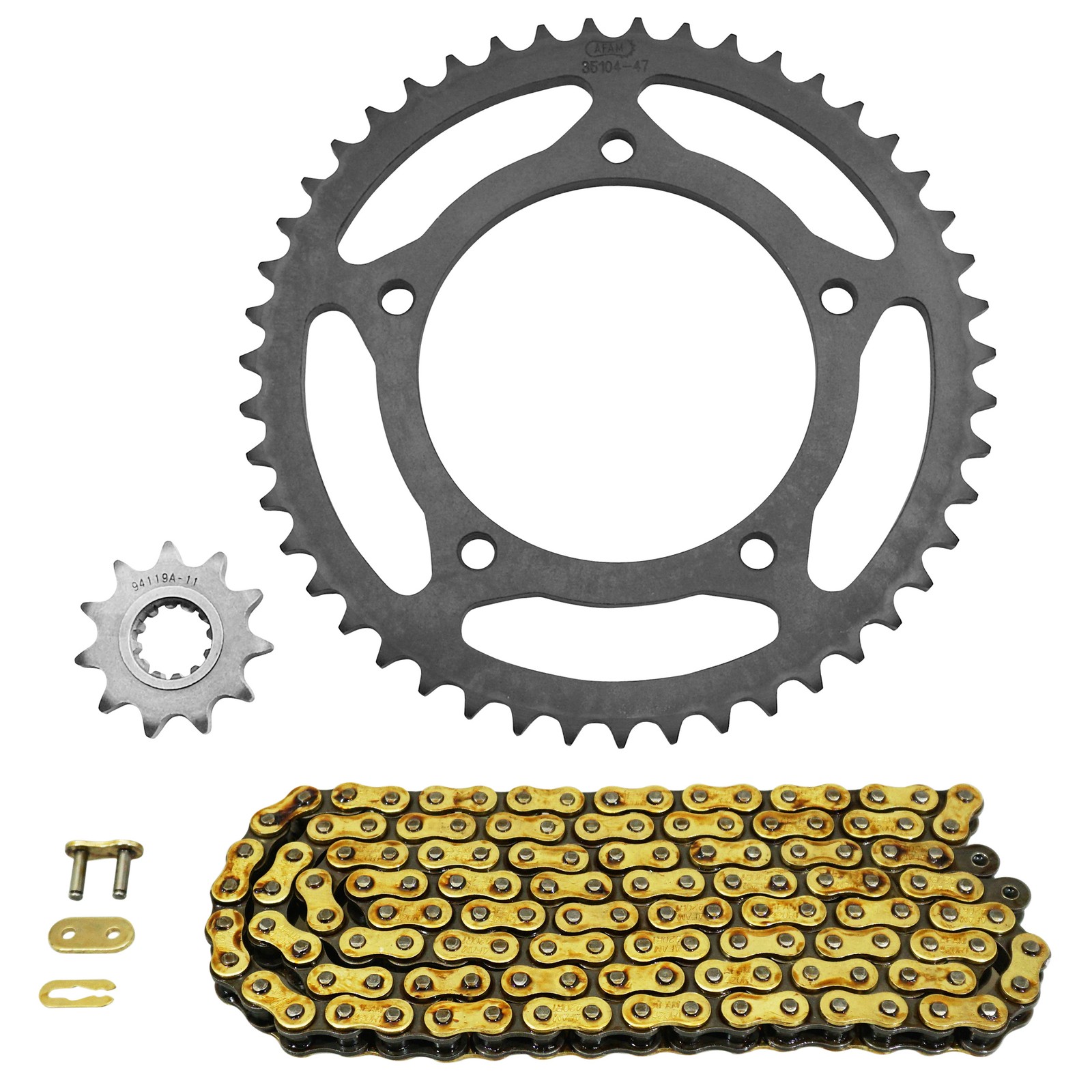 Kit chaîne pour Aprilia 50 RS 2003 en acier renforcé couronne 102,10mm