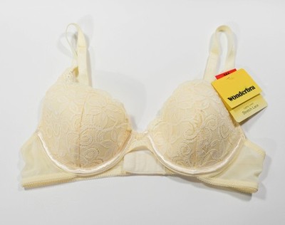 NWT Wonderbra 7263 Ivory Cream Lace Underwire Push Up Lined Bra Sz 38A