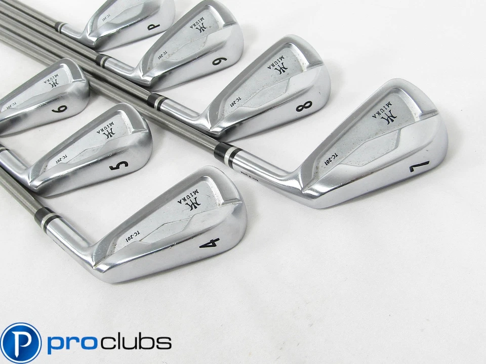 MIURA TC-201 FORGED IRONS 4-PW AEROTECH STEELFIBER i95 STIFF FLEX #455813 - Image 2 of 4