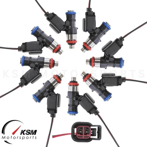 8 HIGH IMPEDANCE FIT BOSCH 95LB 1000CC INJECTORS GEN3 LSA LS7 LS3 GM FORD E85