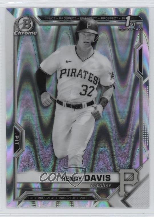 2021 Bowman Draft Chrome Black & White RayWave Refractor Henry Davis #BDC-48 uk2