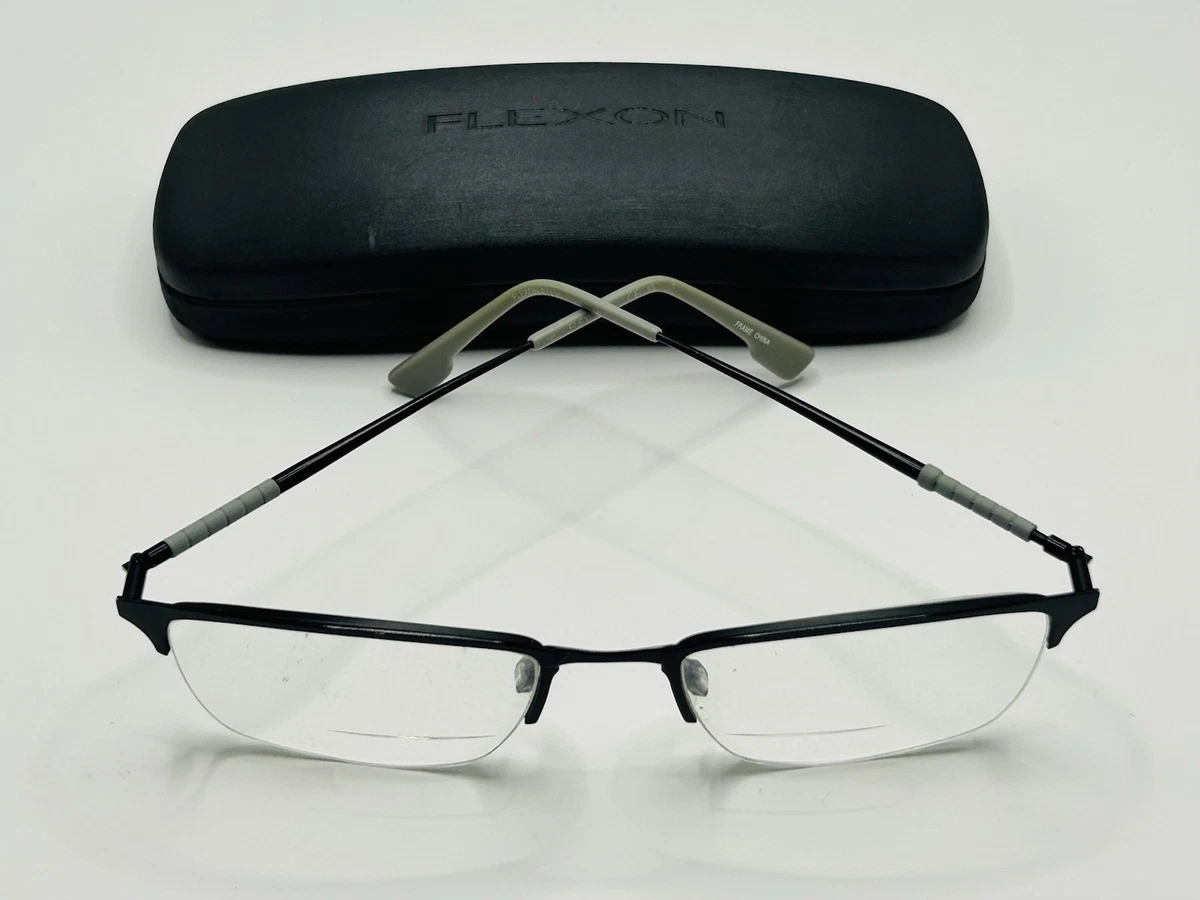 NEW FLEXON JUNIOR  J4002 412 Navy Eyeglasses 50mm with Titanium Bridge & Case FLEXON J4022 Eyeglasses - Flexon by Marchon Authorized  main image 4