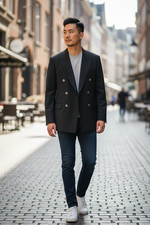 Pierre Cardin Black Double Breasted Sports Jacket