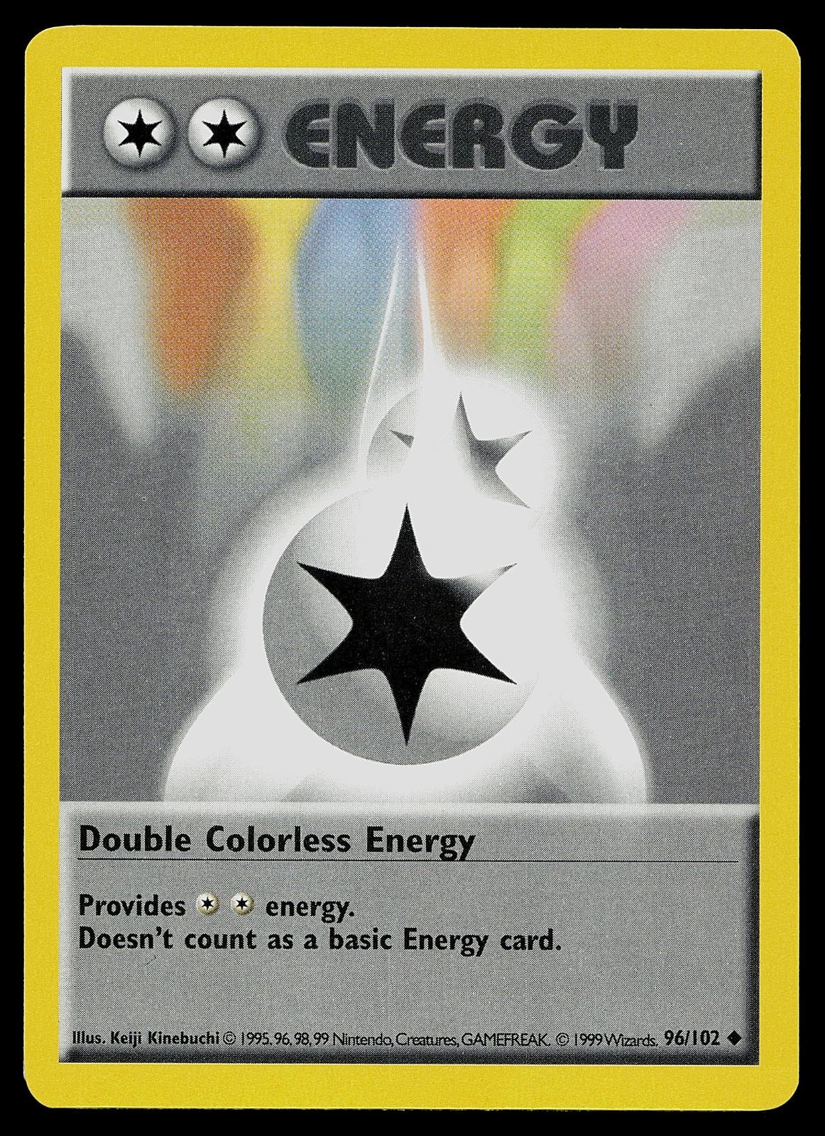 Pokemon Card - Double Colorless Energy Base Set Shadowless 96/102 Uncommon