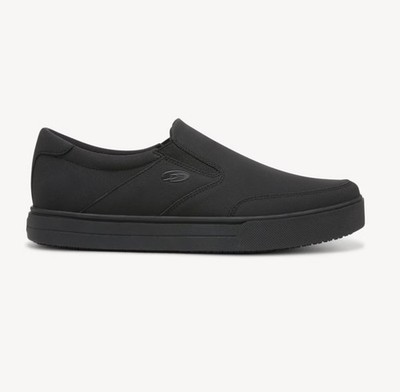 Dr. Scholl's Men's Non-Slip Arch Support Microbe Odor Shield Work Black Shoes