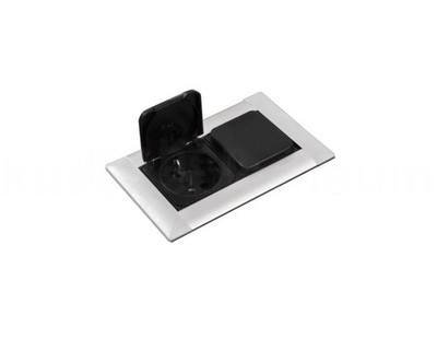 Schulte EVOline Frame Dock 80.022 Einbau Steckdose 2fach mit Klappdeckel