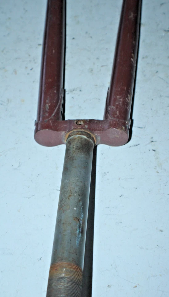 Vintage Columbus Road Bike Fork 27" 700c 1" Threaded 180mm Red Steel USA Shipper - Image 4 of 4