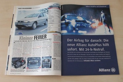Auto Bild 08/1999 Lancia Y elefantino blu mit 60PS im TEST auf einer Seite