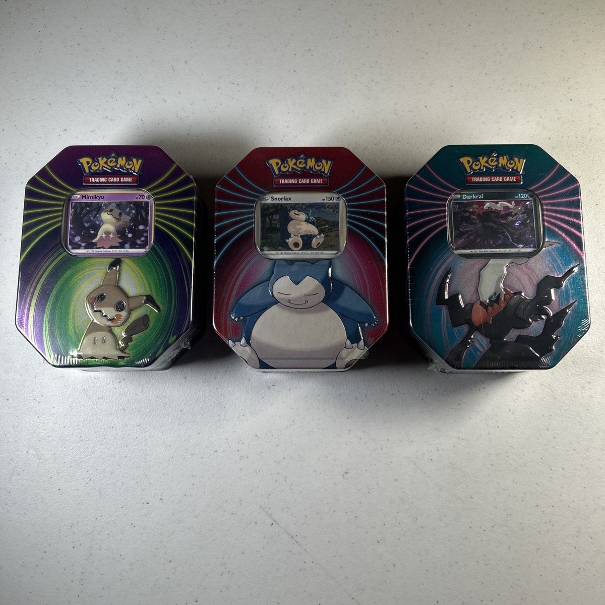Pokemon TCG: Mighty Mysterious Tin 2021 Complete Set Darkrai