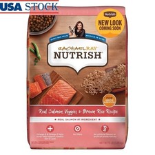Real Salmon Dry Dog Food Veggies Brown Rice Recipe 13lb Natural Kibble New 2.58 per pound