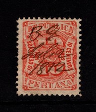 Peru 1892 10c Revenue Used - S49012