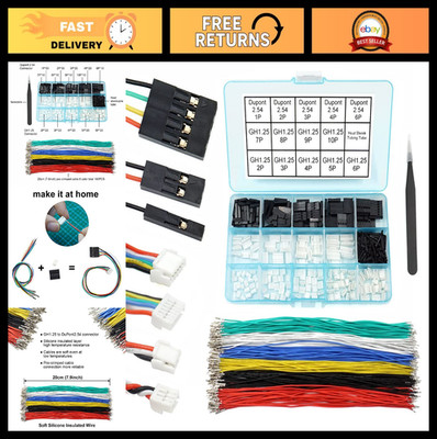 Pre-Crimped Cables & Connectors Kit for JST GH 1.25mm, Compatible with Pixhawk 2