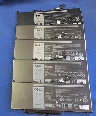 Lot 5 Dell 6MT4T 62Wh Battery f/ Latitude E5470 E5570 -BIOS=Excellent W/ Cables