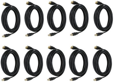 10 Lot 10FT Gold Shielded USB 2.0 A Male to B Male Cable Cord Printer Scanner