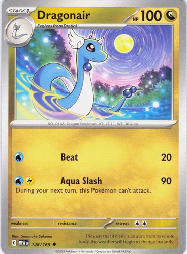 Dragonair Pokémon 151 148/165 Normal Pokemon TCG NM