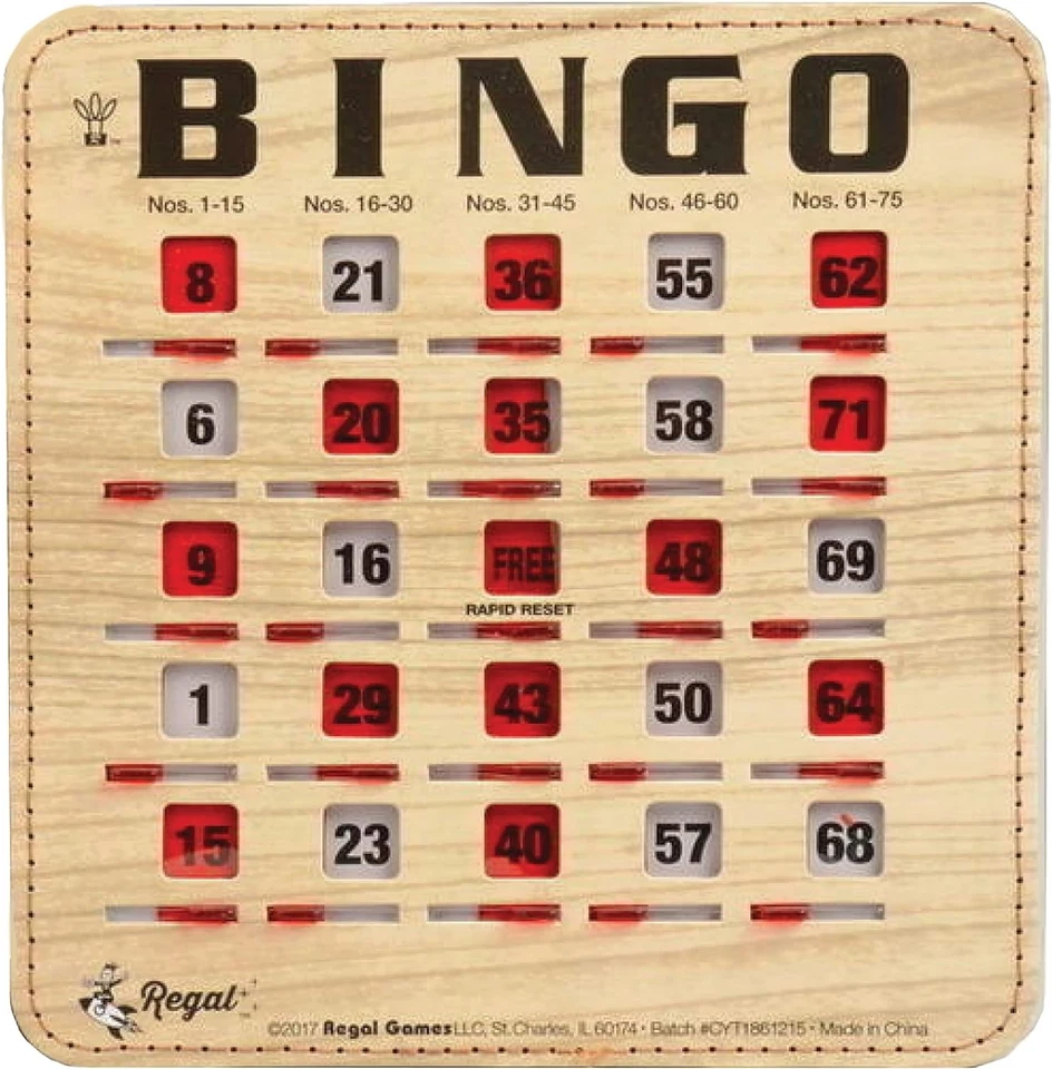 Woodgrain Bingo Cards - Sliding Windows, 50 Pack - Image 3 of 4