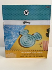 Disney Mickey Mouse Head Shaped Jumbo Pool Swim Float Blue  Over 4 Feet Tall 