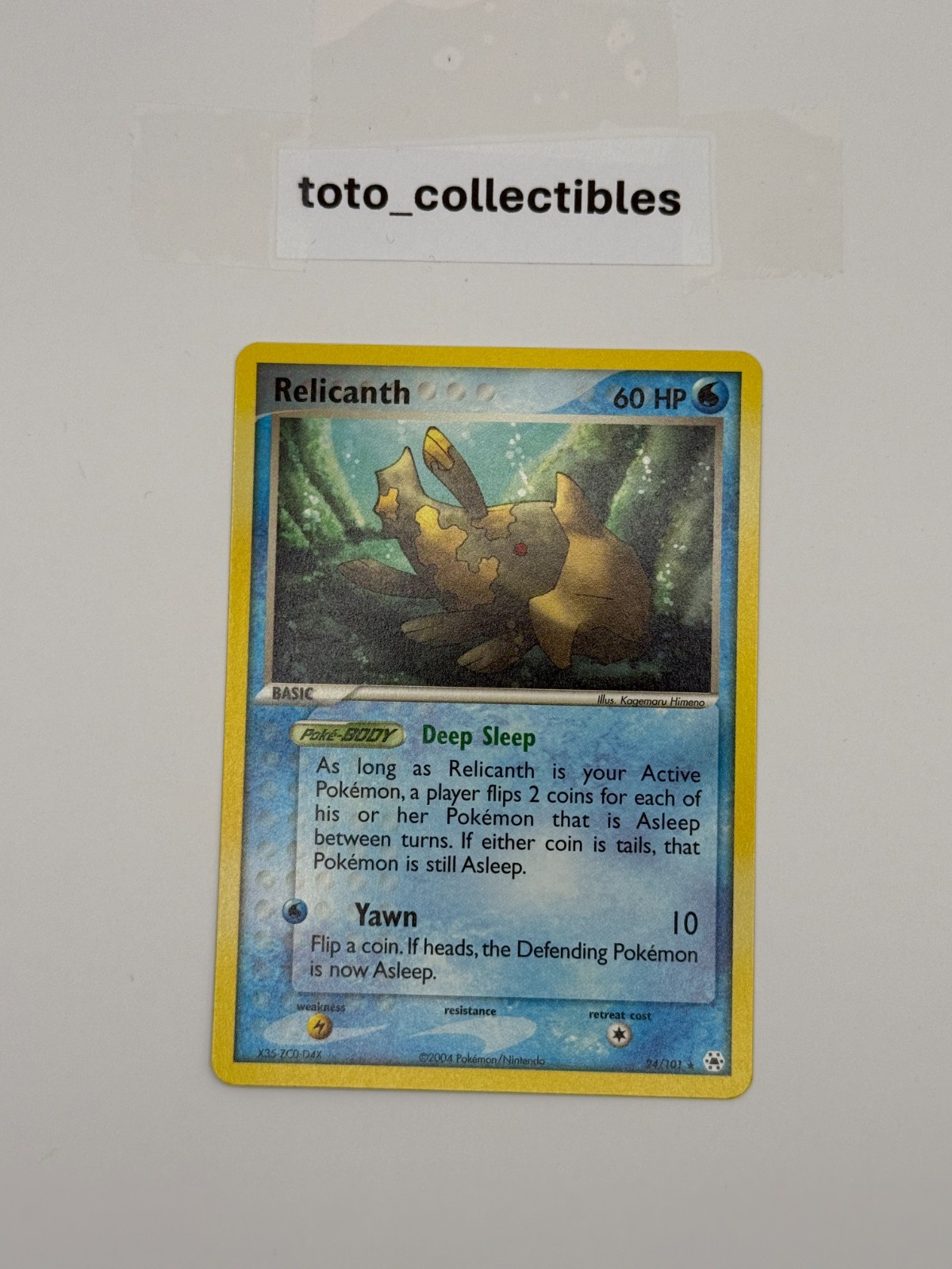 Relicanth 24/101 Hidden Legends Regular Pokemon LP-NM