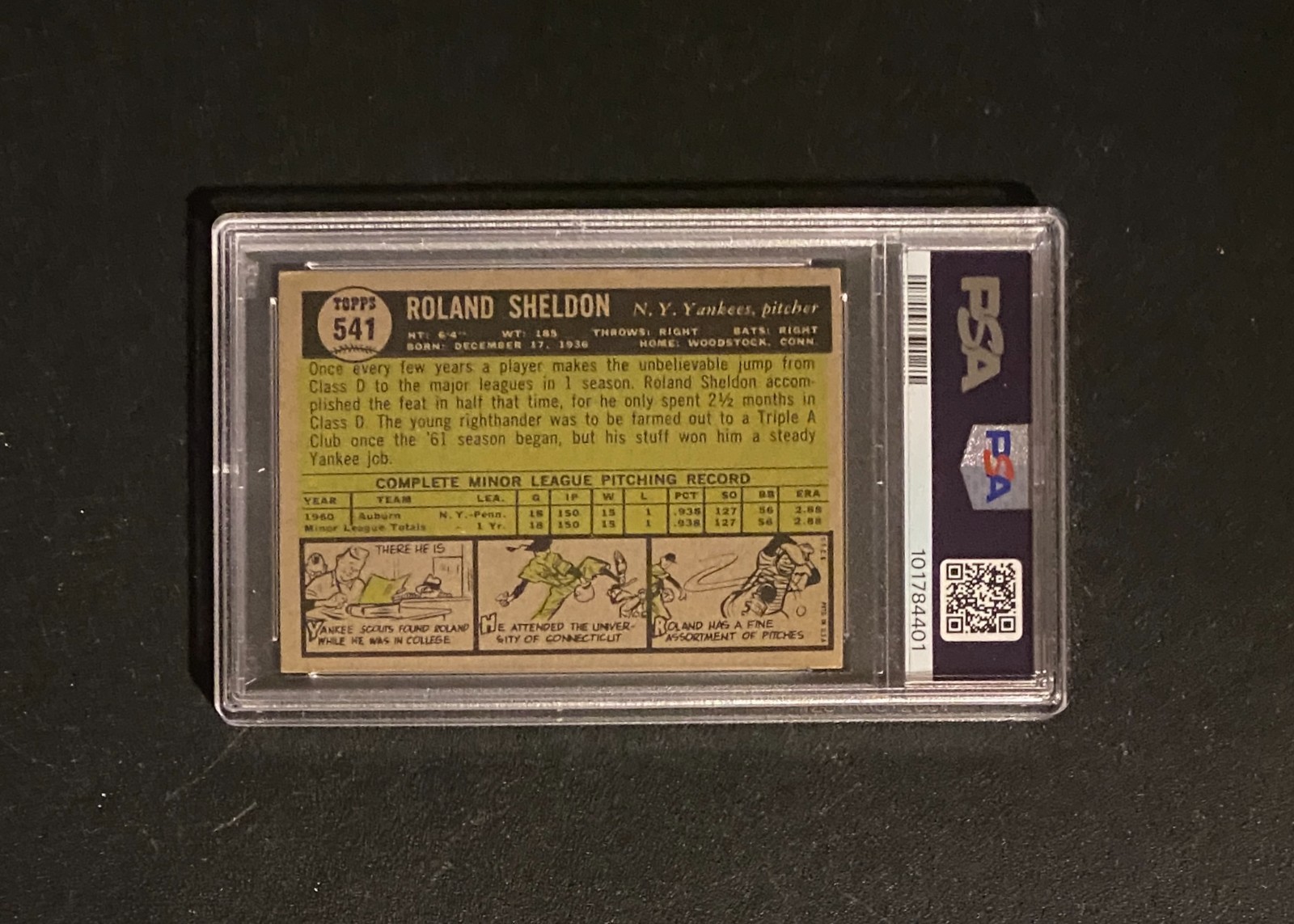 ONE SET OF TWO PSA 4 VINTAGE 1961 TOPPS HI-NUMBER YANKEES CARDS, READ LISTING!! view 3