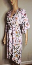 Gianni Bini Pink Kimono Sleeve Tulip Hem Midi Dress Size 8