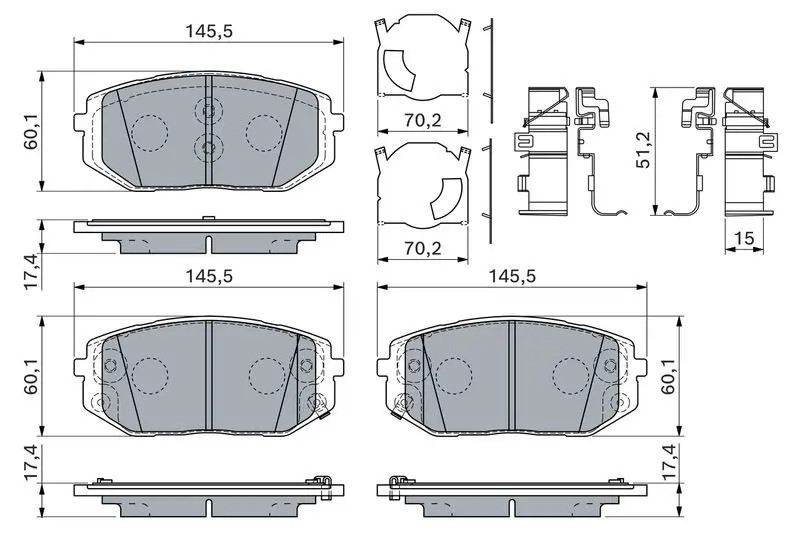 Pastiglie freno 0 986 460 296 BOSCH per KIA NIRO II