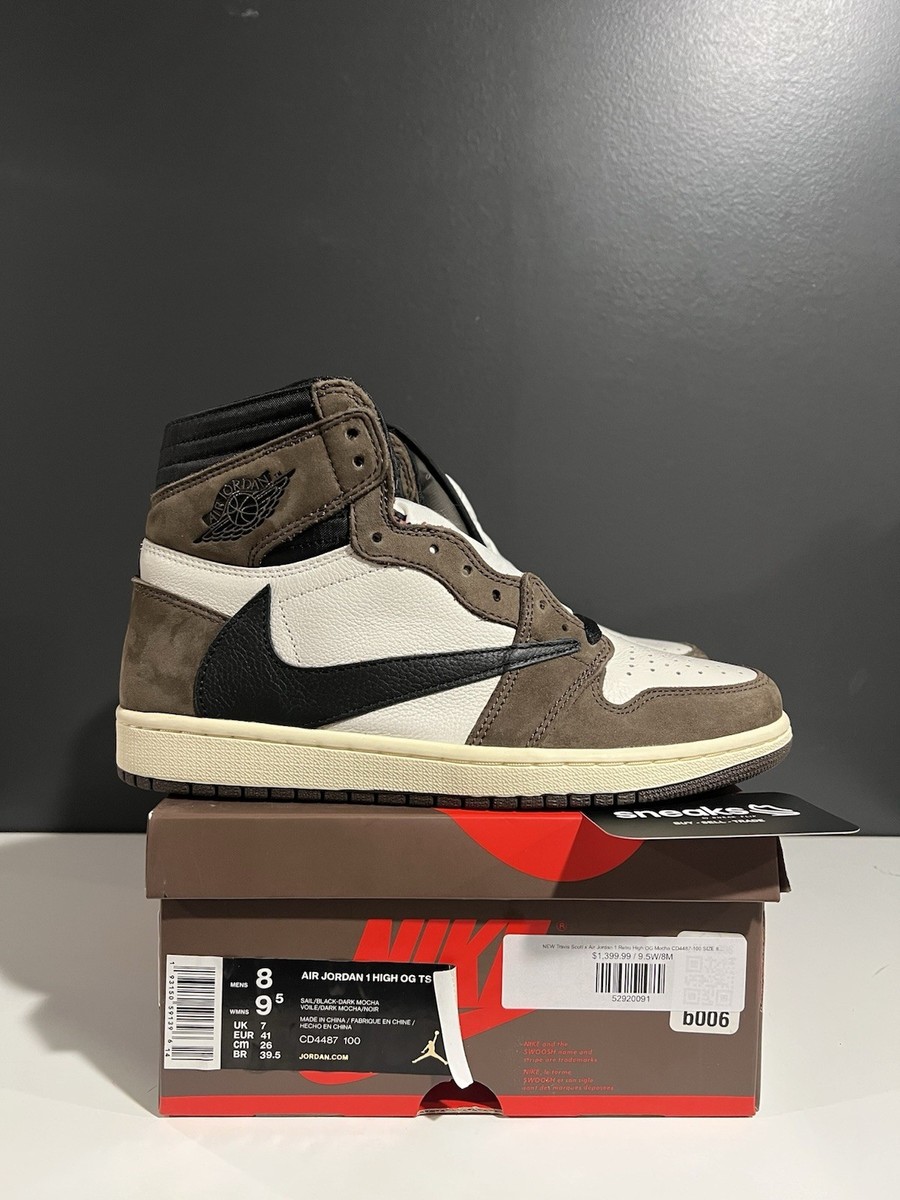 NEW Travis Scott x Air Jordan 1 Retro High OG Mocha CD4487-100