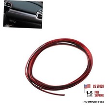 33FT Electroplated Car Interior Moulding Trim Strip, Flexible Decor 1 PC Red