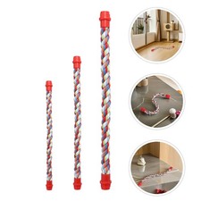 3pcs Colorful Bird Rope Perch Stand: Birdcage Swing Spiral Toys Parrot Climbing