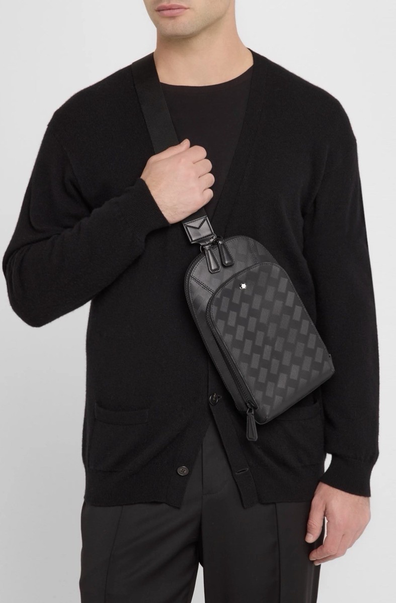 neer  ② Montblanc Black Extreme 3.0 Leather Sling Bag 129971 | eBay