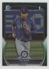 2023 Bowman Draft Chrome Green Grass Refractor 59/99 Tai Peete #BDC-28 02le