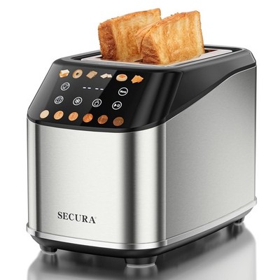 Secura 2 Slice Toaster, Fully Automatic Digital Stainless Steel Toaster