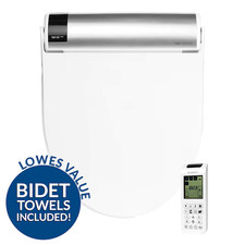 Bio Bidet BB-2000 Plastic White Round Slow Close Feature Heated Bidet Function
