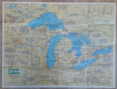 National Geographic Map - Making of America, Great Lakes. (July, 1987).