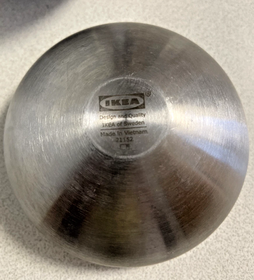 IKEA BLANDA BLANK Small Serving bowl 5" Stainless steel Set of 5 Berry Ice Cream - Image 2 of 4